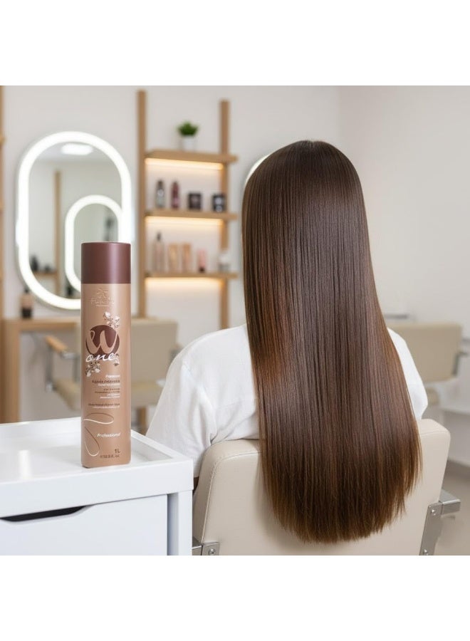 فلوراكتيف علاج فرد الشعر بتقنية النانو بروتين من فلوراكتيف - خالٍ من الفورمالديهايد - 1 لتر، تركيبة نانو بلاستيا ممتازة، يقلل اللمعان والحجم - تغذية داخلية للشعر - Image 4